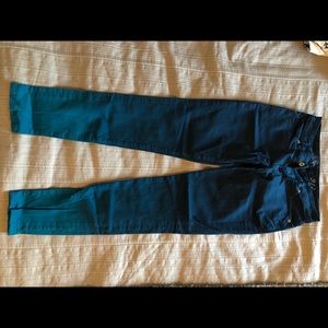 Teal ombré denim pants from Limited